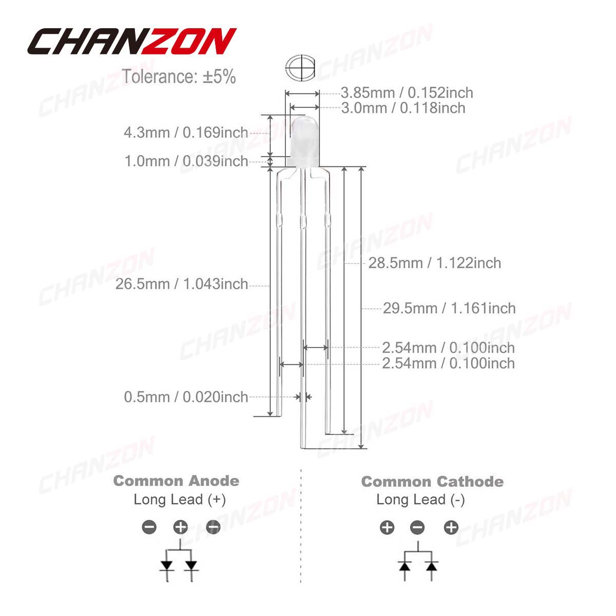Bicolor 3 mm LED Light Emittin - огляд і ціна Science And Hobby