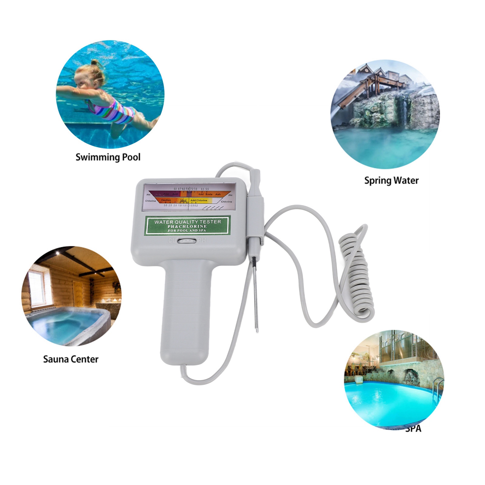 Digital Pool Water Tester pH C - огляд і ціна Water Testing Kit
